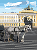 Векторный клипарт: Красочный Санкт-Петербург