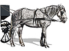 Vector clipart: Colorful harness hand drawing horse