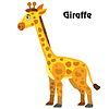 Vector clipart: cartoon giraffe