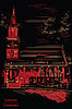 Iglesia de Santa María de Berlín, negra y roja. | Ilustración vectorial