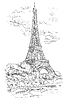 hand drawing Paris 