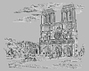 Grey hand drawing Paris 