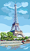 Vector clipart: Colorful Paris