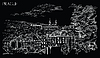 Vector clipart: Black hand drawing Prague 