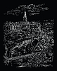 Vector clipart: Black hand drawing Prague 