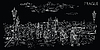 Vector clipart: Black hand drawing Prague 