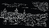 Vector clipart: Black hand drawing Prague 