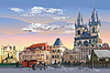 Bunte Hand, die Prag 10 zeichnet | Stock Vektrografik