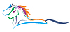 Vector clipart: Colorful horses