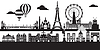 Vector clipart: Paris City Skyline