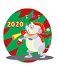 Vector clipart: Christmas mouse 11