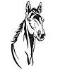Vector clipart: decorative horse 