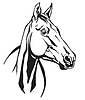 Vector clipart: decorative horse 