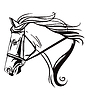 Vector clipart: decorative horse 10