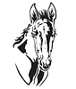 Vector clipart: decorative horse 