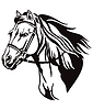 Vector clipart: decorative horse 