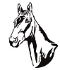 Vector clipart: decorative horse 12