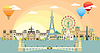 Vector clipart: Paris colorful 