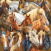 pattern of horses heads