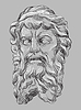 Vector clipart: Grey stone face 