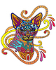 Colorful ornamental cat 