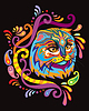 Vector clipart: Colorful zentangle cat 