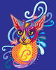 Colorful zentangle cat  | Stock Vector Graphics