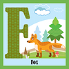 Vector clipart: Animal alphabet F