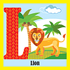 Vector clipart: Animal alphabet L