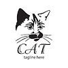 Plantilla de diseño de logotipo de gato | Ilustración vectorial