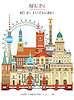 Vector clipart: Colorful Berlin landmarks
