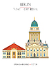 Vector clipart: Colorful French Cathedral