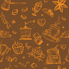 Seamless pattern coffee brown