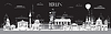 Berlin skyline line art 