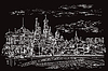 Vector clipart: Black hand drawing Moscow 
