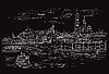 Vector clipart: Black hand drawing Moscow 