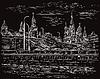 Vector clipart: Black hand drawing Moscow 