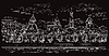 Vector clipart: Black hand drawing Moscow 