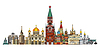 Moscow colorful line art 