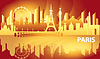 Vector clipart: Paris skyline 20