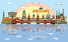 Vector clipart: Berlin colorful line art 