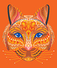 Vector clipart: colorful cat
