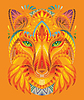 Vector clipart: colorful fox