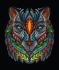 Vector clipart: colorful wolf