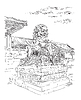Vector clipart: China hand drawing landmark 
