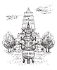 Китай рука рисунок ориентир