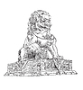 Vector clipart: China landmark lion
