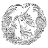 Vector clipart: Coloring unicorn
