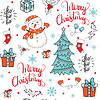 Seamless pattern Merry Christmas congratulation