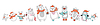 set of Christmas characters